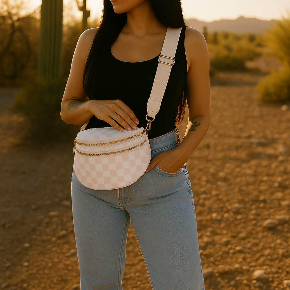 Checkered Crossbody Bag