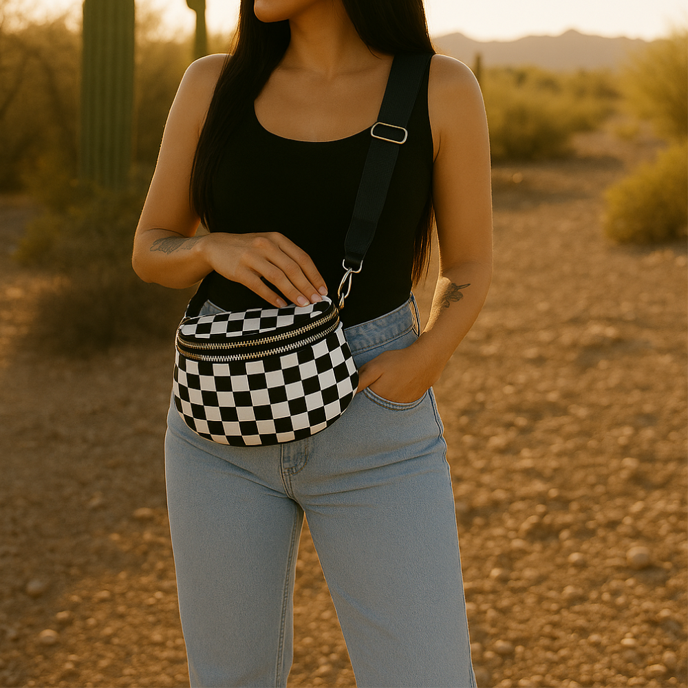 Checkered Crossbody Bag