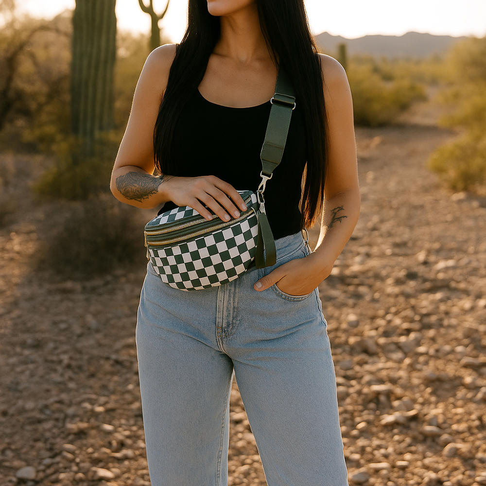 Checkered Crossbody Bag