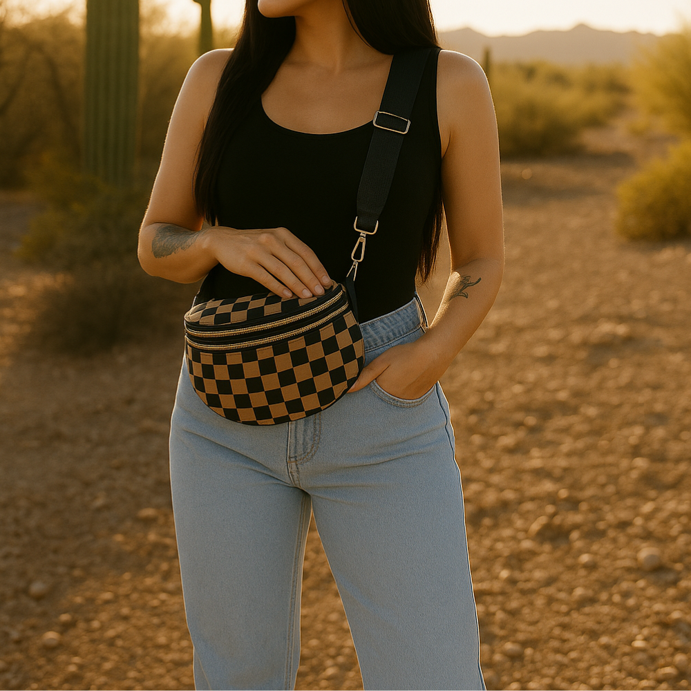Checkered Crossbody Bag
